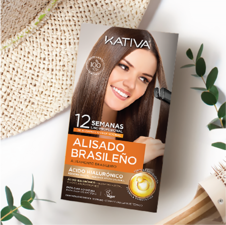 Kativa Brazilian Hair Straightening Kit Professional Results Home